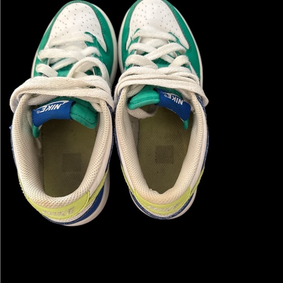 Nike Dunk Low TD Sz 1.5  White Stadium Green Game Royal Lemon - Picture 4 of 6